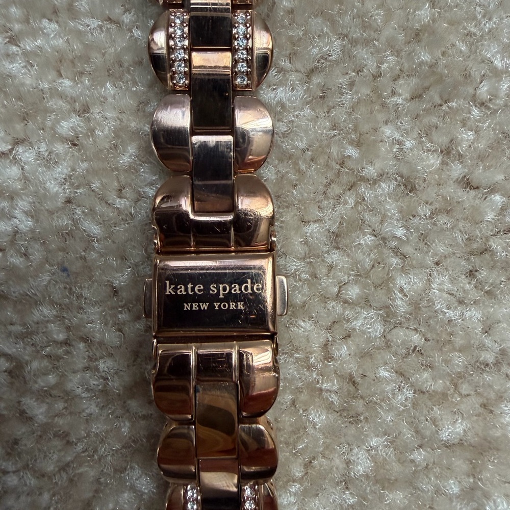 Kate Spade Rose Gold Scalloped Watch Band with rhinestones - Picture 5 of 9